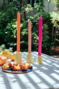 bougeoir design coloré