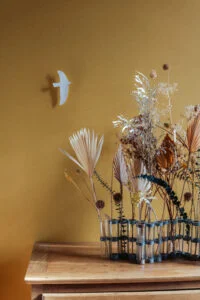 décoration murale originale oiseau porcelaine