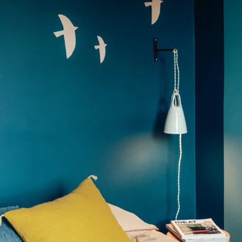 décoration murale originale oiseau porcelaine