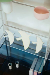 décoration murale originale oiseau porcelaine