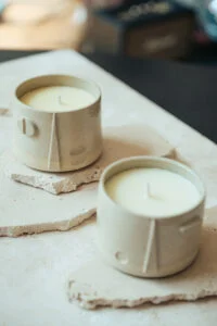 bougie parfumée artisanale réutilisable