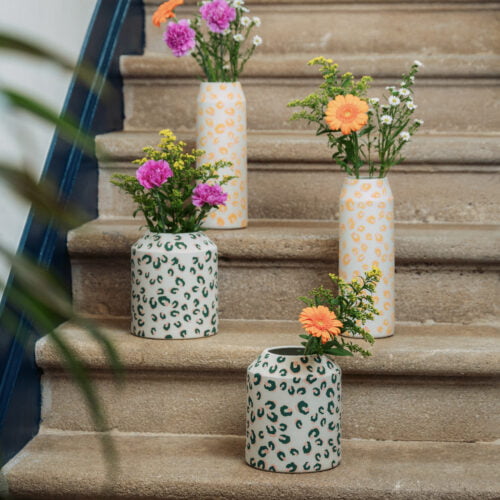 vases léopard