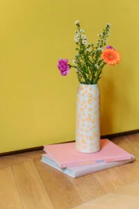 vase motif léopard fait main