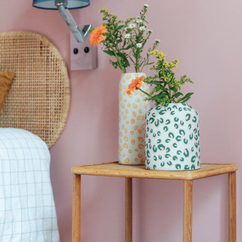 vase léopard