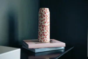 vase motif léopard fait main