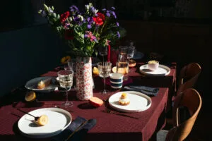 vase motif léopard fait main